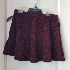Forever 21 Burgundy Skater Skirt